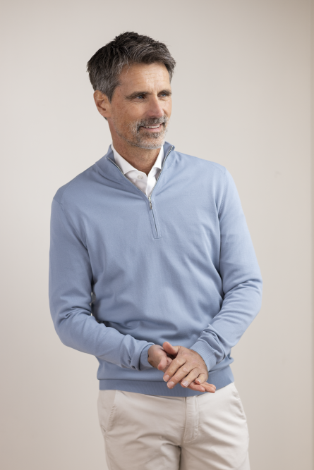 Valentoni TRIVERO QUARTER ZIP V10 BLUE GREY foto 4
