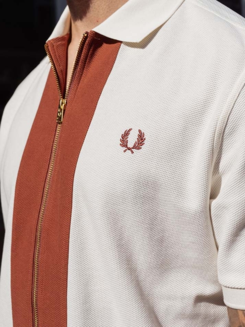 Fred Perry M6661 ZIP POLO 760 L. ECRU foto 4