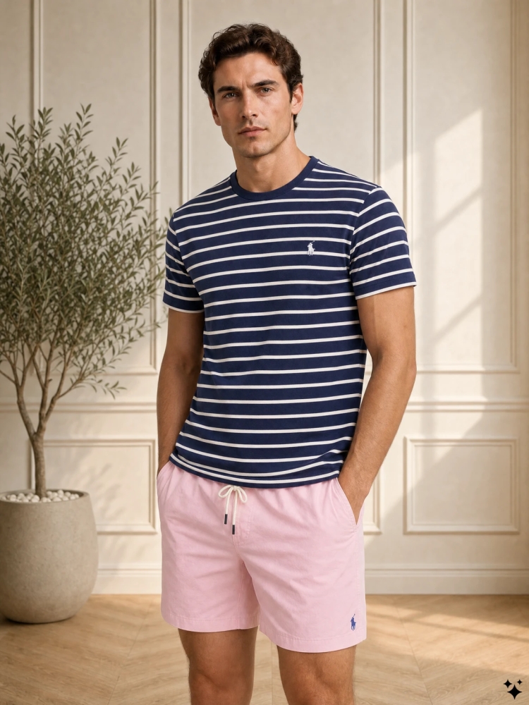 Polo Ralph Lauren  710-B16721 007 CARMEL PINK/AUSTIN BLUE