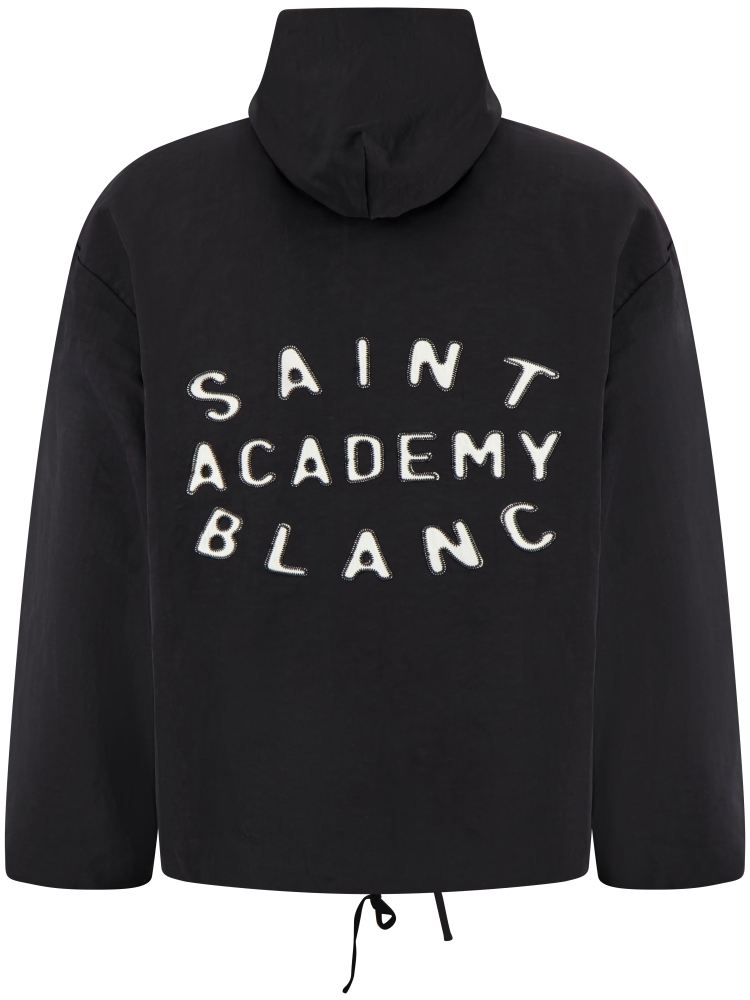 Saint Blanc ACADEMY HOODED COACH JACKET BLACK