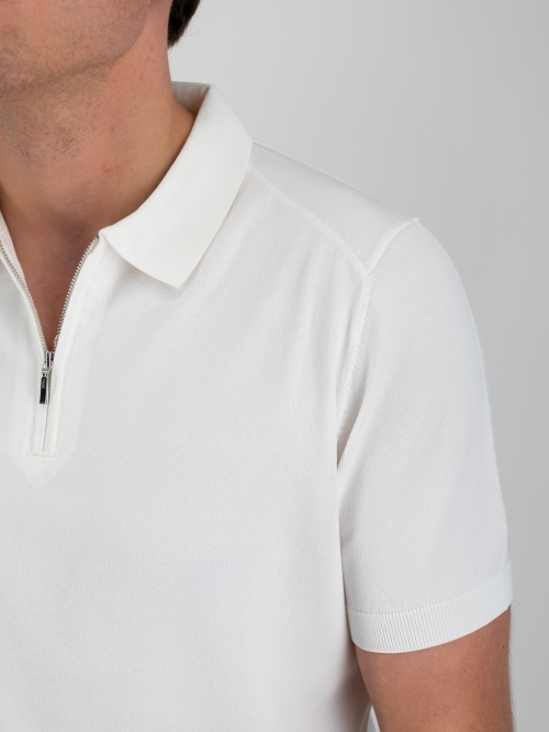 Valentoni Trevi polo zip Ecru foto 4