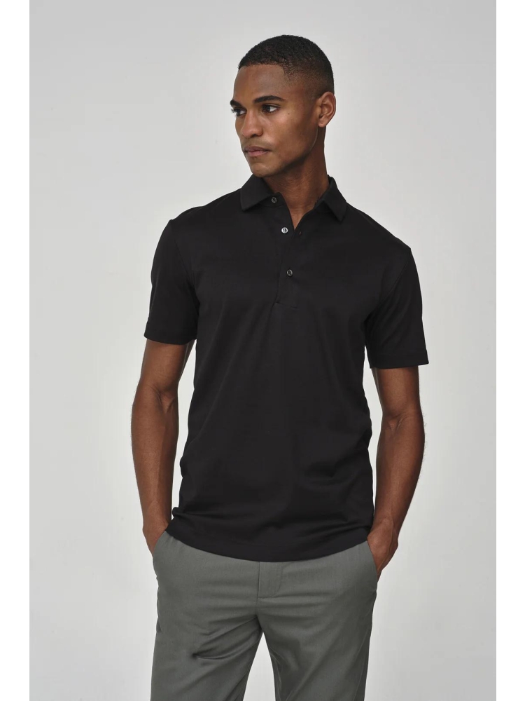 Valenza SUPIMA POLO S/S 1005 48 BLACK