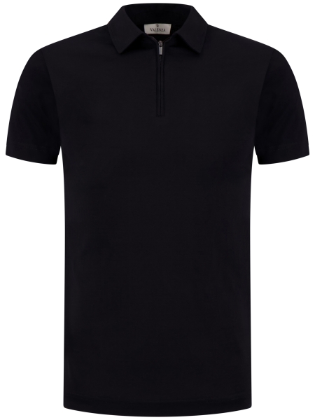 Valenza SUPIMA POLO ZIP 1049 48 BLACK