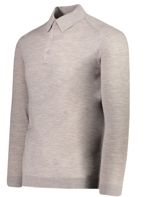 Valentoni Pisa Polo Long sleeve Stone foto 4