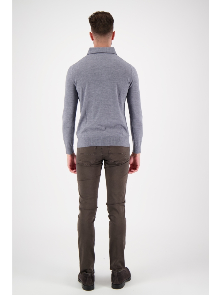 Valentoni Polo lm button down 803 mid grey