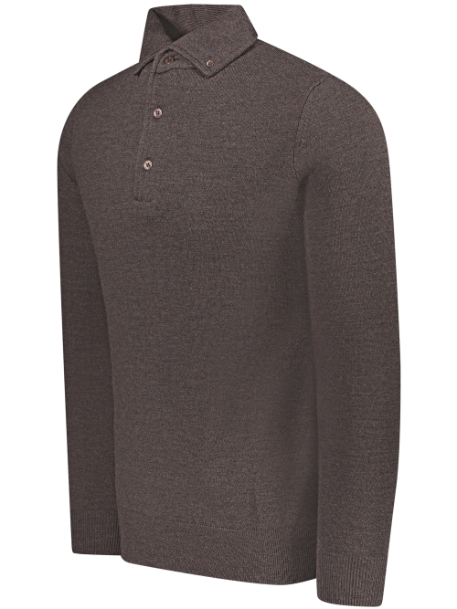 Valentoni Polo lm button down 105 brown foto 4