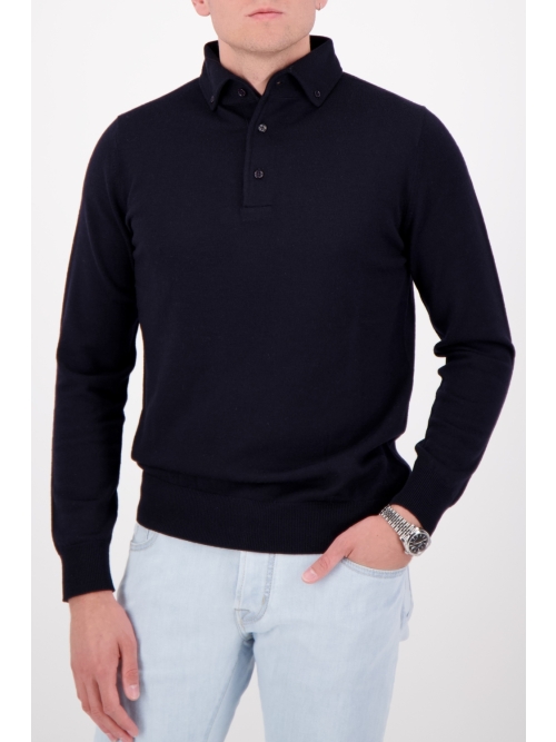 Valentoni POLO BUTTON DOWN 830 BLACK NAVY foto 2