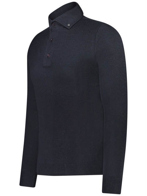 Valentoni POLO BUTTON DOWN 830 BLACK NAVY foto 4
