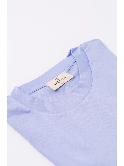Valenza SUPIMA T-SHIRT 1001 71 LIGHT BLUE foto 5
