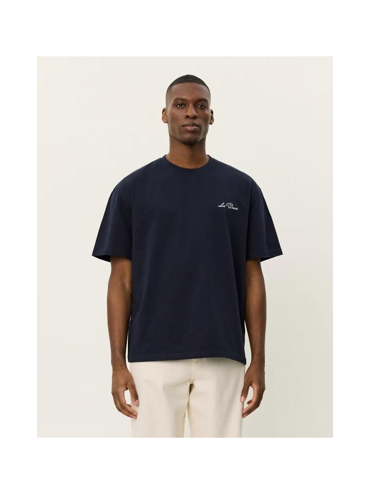 Les Deux LDM101222 CREW T-SHIRT 460201 DARK N./WHITE