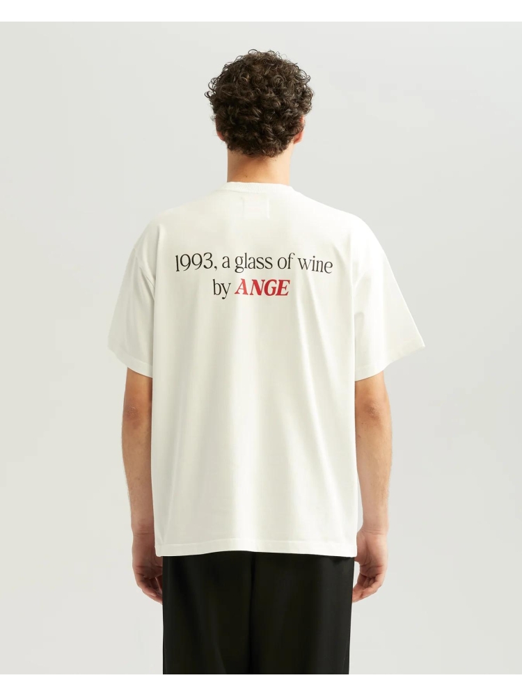 Ange Projects NOS-007 GLASS OF WINE TEE WHITE