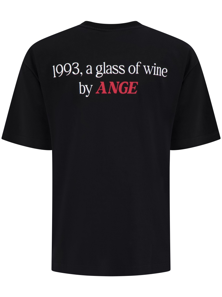 Ange Projects NOS-008 GLASS OF WINE TEE BLACK