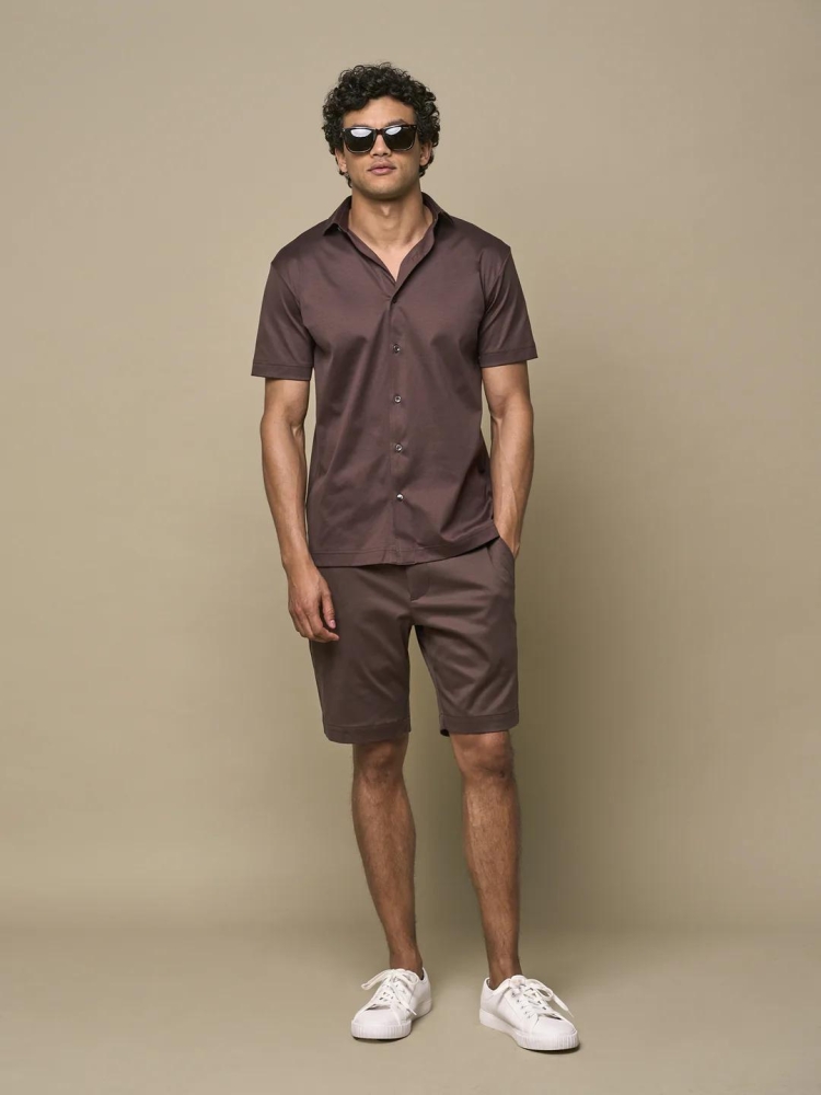 Valenza SUPIMA SHIRT 1048 61 EBONY BROWN