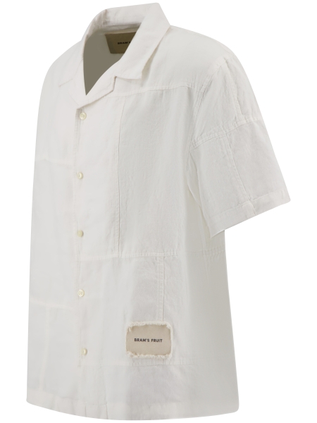 Brams fruit LINEN REPAIR SHIRT 801 WHITE