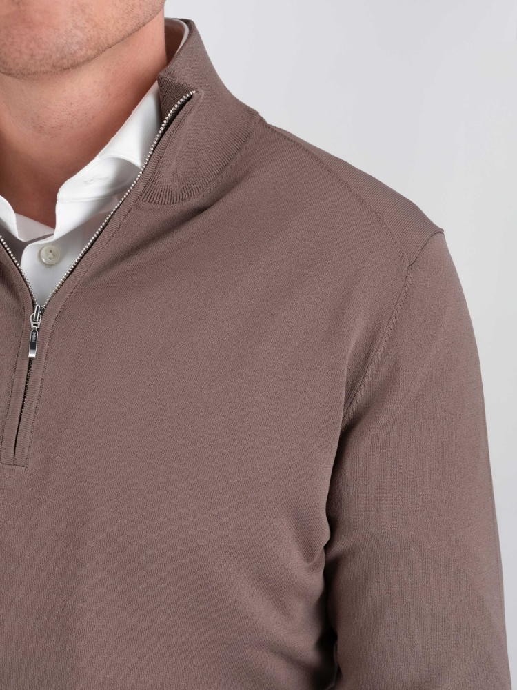 Valentoni TRIVERO COL ZIP V60 TAUPE