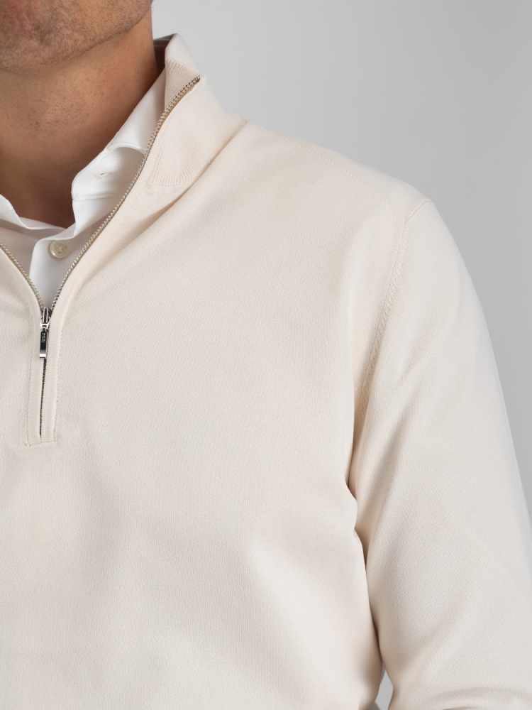 Valentoni TRIVERO COL ZIP V63 OFF WHITE