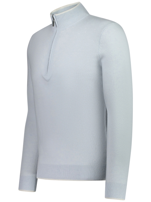 Valentoni TOM HALF ZIP ICE BLUE/CREAM foto 3