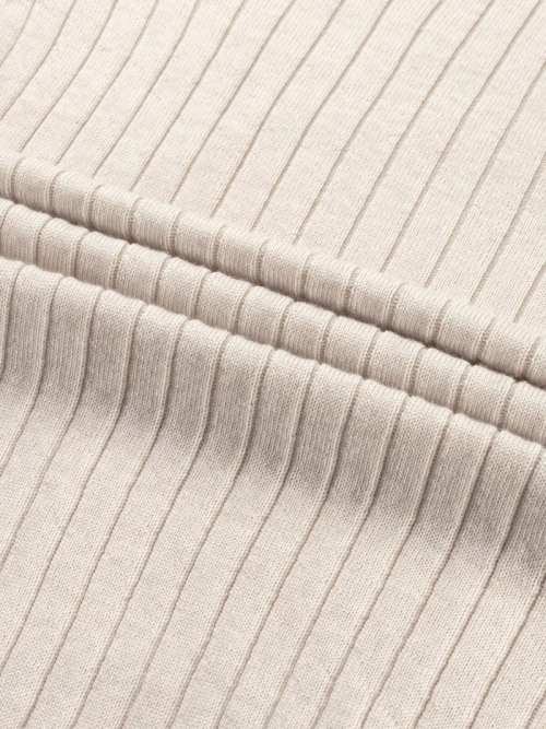 Aurelien RIBBED ZIPPER POLO LIGHT BEIGE foto 7