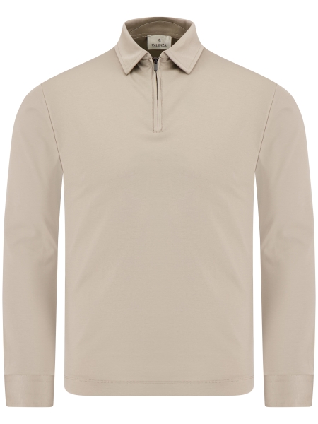 Valenza SUPIMA POLO ZIP 1020 68 LEAD GREY