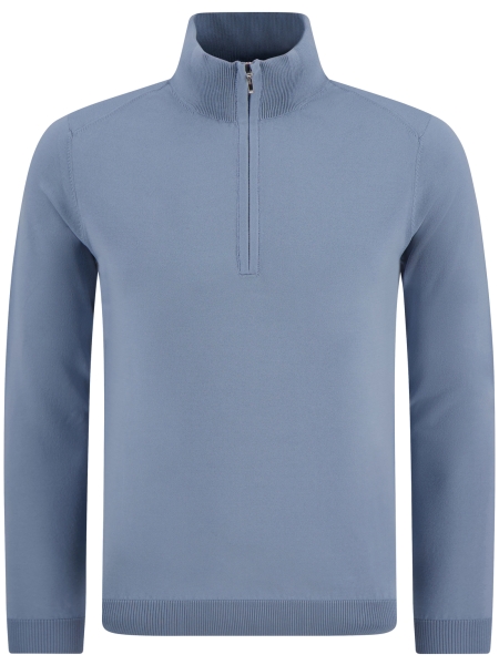 Valentoni TRIVERO QUARTER ZIP V10 BLUE GREY