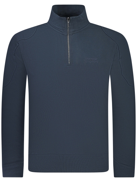 TNO EMBLEM HALF ZIP SWEATER NAVY BLUE