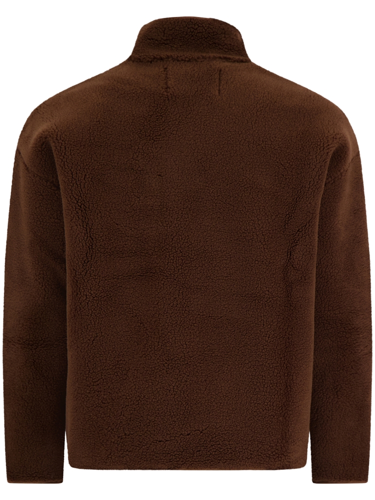 Ange Projects AW-045 FLEECE H.ZIP BROWN