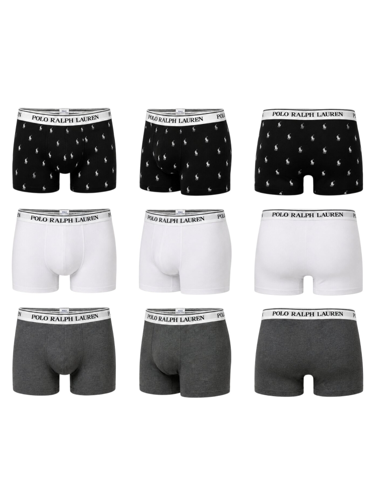 Polo Ralph Lauren 714-830299 156 WHT/BRCLY HTR/BLK AOPP