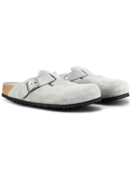 Birkenstock BOSTON BS SUEDE LEATHER NARROW PURE SAGE TONAL FB Birkenstock BOSTON BS SUEDE LEATHER NARROW PURE SAGE TONAL FB