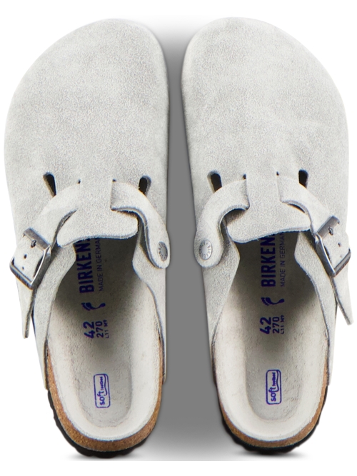 Birkenstock BOSTON BS SUEDE LEATHER NARROW PURE SAGE TONAL FB foto 7