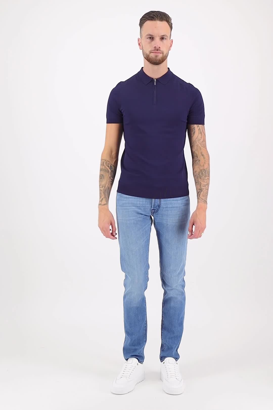 Valentoni Trevi polo zip Navy video