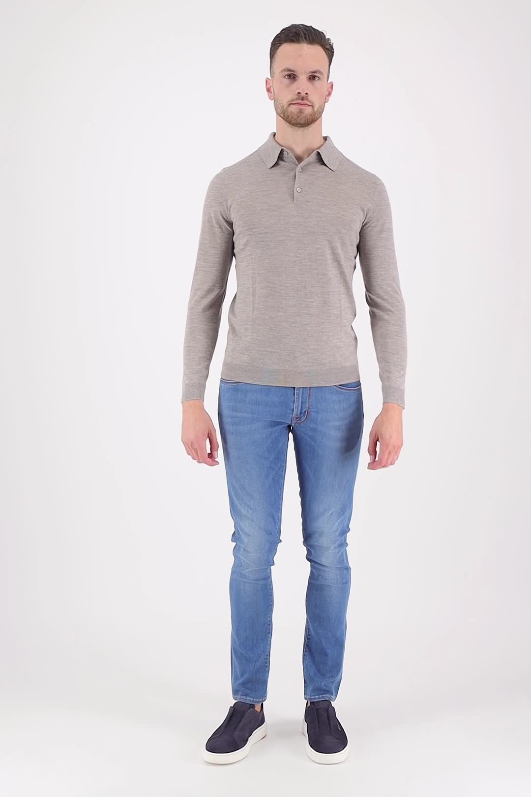 Valentoni Pisa Polo Long sleeve Stone video