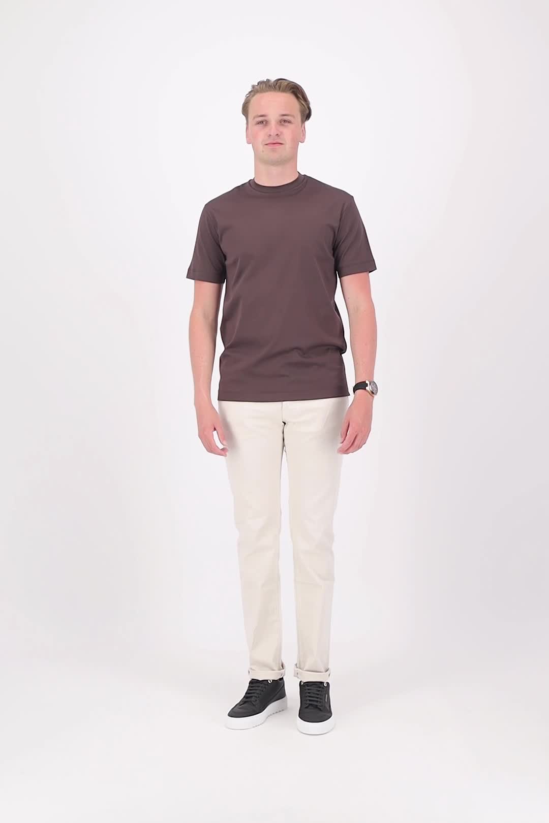 Valenza SUPIMA T-SHIRT 1001 61 EBONY BROWN video
