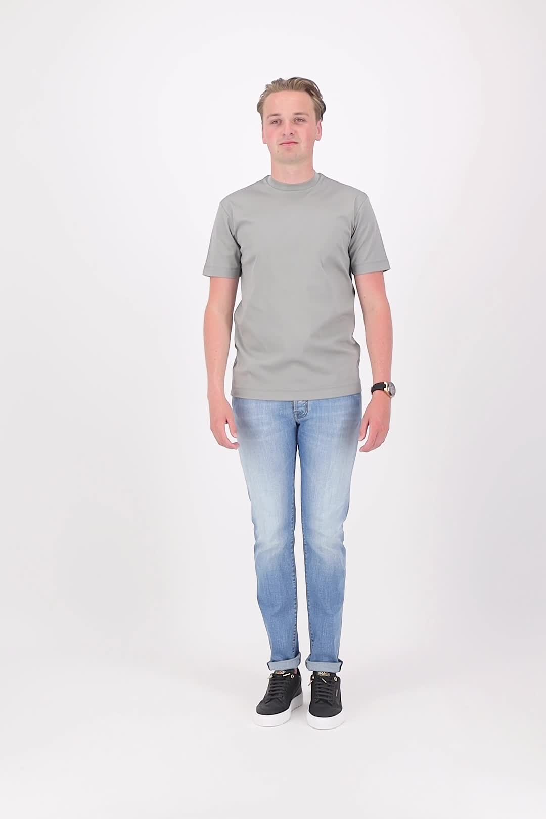 Valenza SUPIMA T-SHIRT 1001 98 GREY video